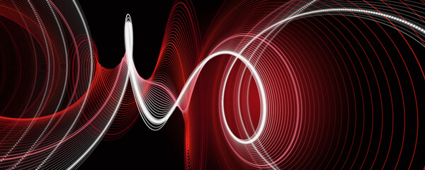 Powerful stripe wave panorama background design illustration