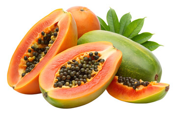 papaya  isolated on transparent background png