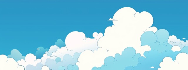 Light Blue Background with White Clouds