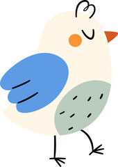 Sleeping Bird Hand Drawn