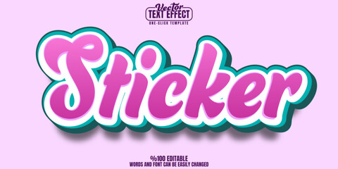 Retro editable text effect, customizable sticker and vintage 3d font style