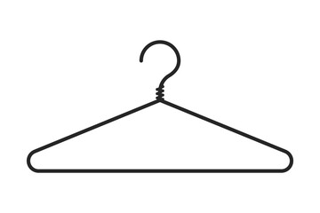 Wire coat hanger or clothes hanger icon vector