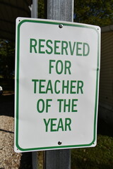 Reserved Parking Sign