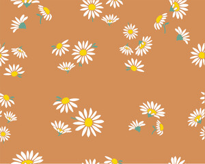 Camomile icon set. White daisy chamomile. Growing concept. Love card symbol. Flat design. Green background. Isolated. seamless repeating