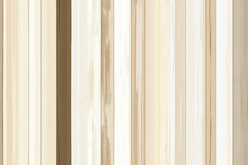 Obraz premium Seamless wallpaper pattern of vertical stripes in alternating widths and textures, using shades of beige and cream, a classic 90s living room design