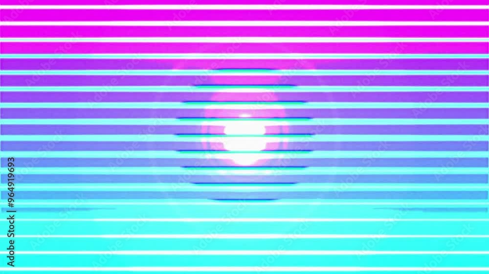 Poster animation of colourful lines on colourful background