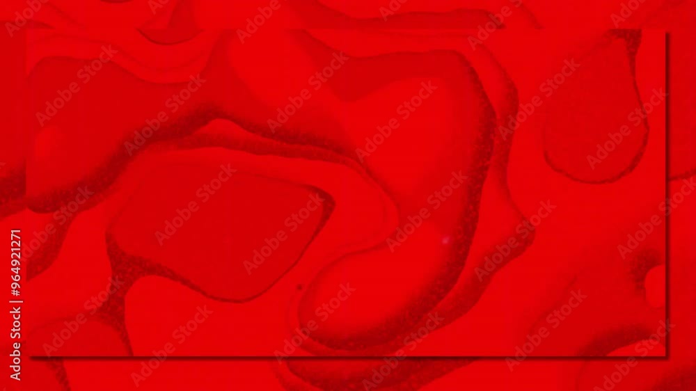 Poster animation of interference over shapes on colourful background