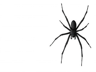 Isolated Black Spider Illustration - Halloween graphic design element