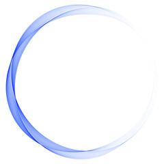 Abstract fluid blue circle swash