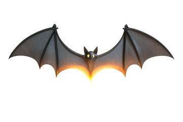 Fototapeta premium Cute Glowing Cartoon Bat on Transparent Background - Playful Halloween Illustration for Kids and Family Festive Marketing