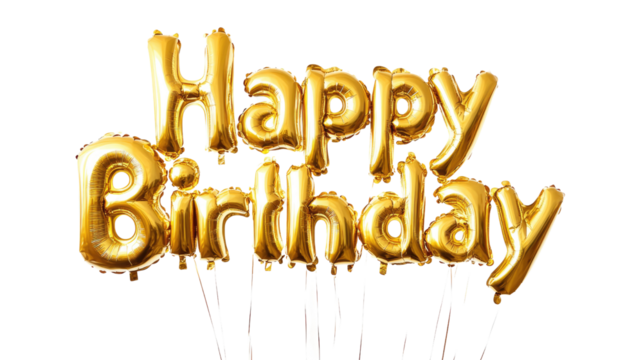 happy birthday balloons transparent background