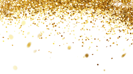 golden confetti transparent background
