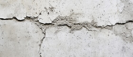 Cracked concrete wall texture showcasing damage and aging in daylight
