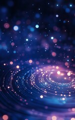 Obraz premium A mesmerizing abstract background featuring swirling lights and bokeh effects in vibrant colors for creative designs.