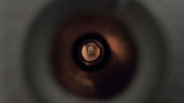 Peephole View Down A Hallway