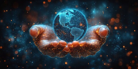 Digital Globe in Hands