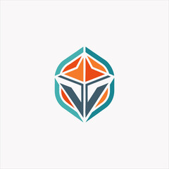 Minimalist Flat Design Logo: Simple, Clean, and Modern Logo Design with Geometric Shapes and Bold Colors" 