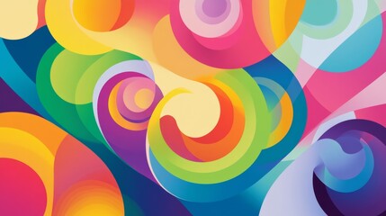Obraz premium Colorful abstract swirl pattern with vibrant hues