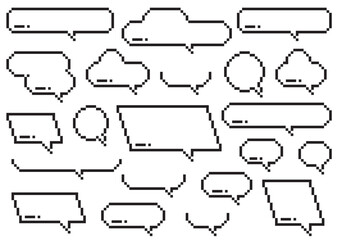 Obraz premium ドット絵のふきだしセット