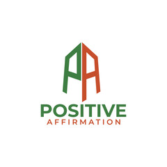 PA letter building company logo design