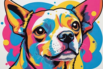 Pop Art Dog: Pop Art depiction of a dog