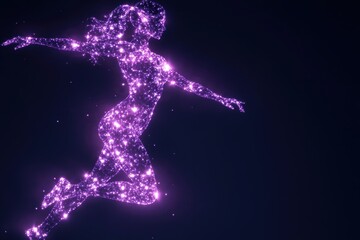 Glowing Dancer Silhouette