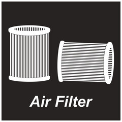 Air filter vector illustration