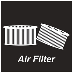 Air filter vector illustration