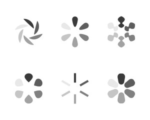 Fototapeta premium Collection Loading bar status icon. Vector illustration. Set of vector loaded icons. Download progress. Donload or Upload.
