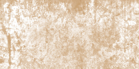 Grunge dirty light brown watercolor texture wall background with textured surface with spots of paint, vintage rustic grungy white background of light brown old texture as a retro pattern and design.