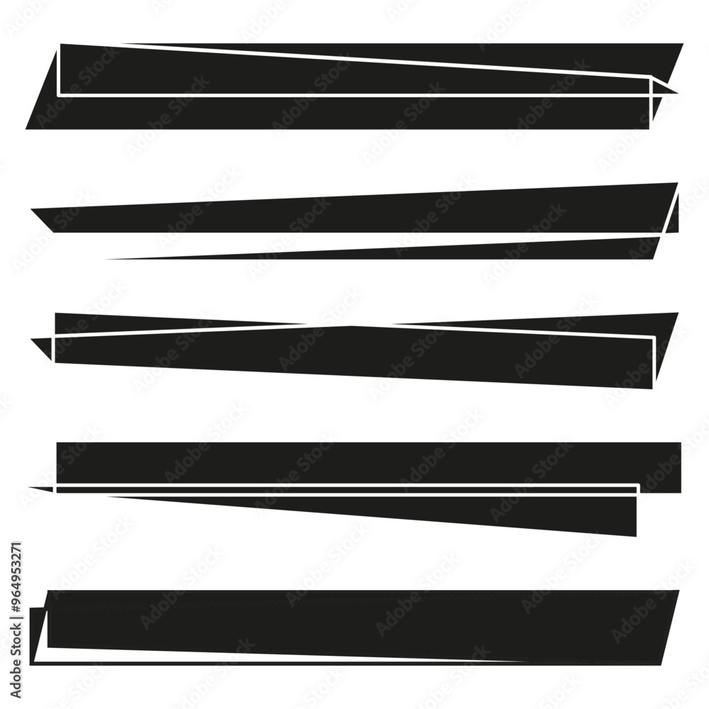 Poster abstract geometric banners. angled black shapes. sharp modern lines. minimal vector design.