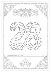 Cute Printable Number Coloring Pages for Preschoolers Vector Art