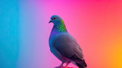 Fototapeta premium pigeon isolated on colorful background