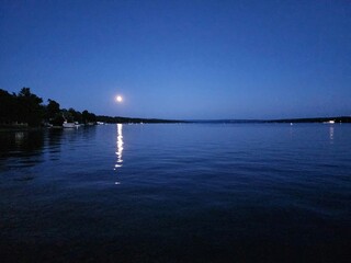 night view of the lake