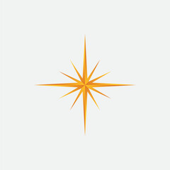 Obraz premium 3D Sparkling Star Icon Template