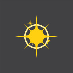 Flat Sparkling Yellow Template