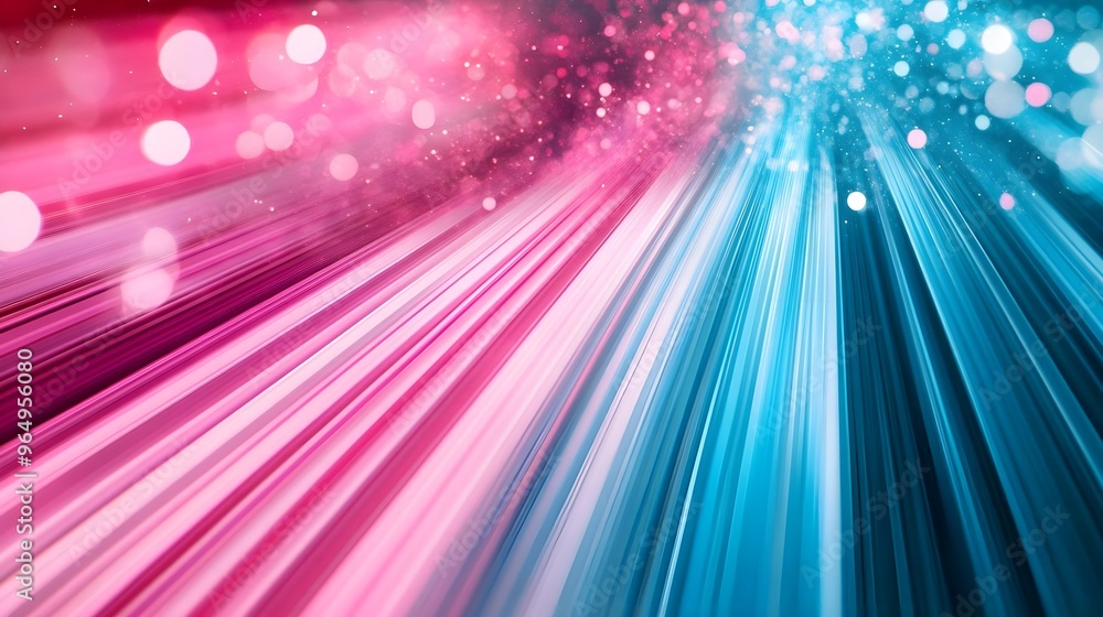 Aufkleber vibrant abstract background featuring dynamic light rays in pink and blue, ideal for design and crea