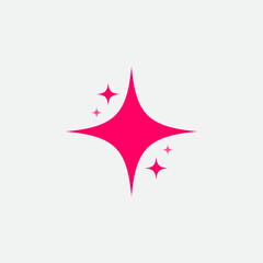 Flat Sparkle Vector Template