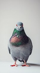 Fototapeta premium pigeon isolated on paper background