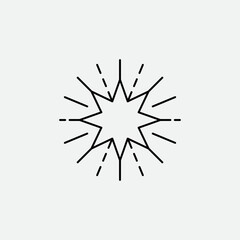 Star Doodle Line Template