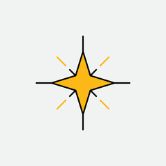 Star Yellow Vector Template
