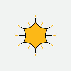 Star Yellow Vector Template