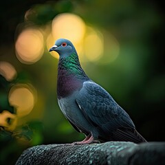 pigeon isolated on summer background