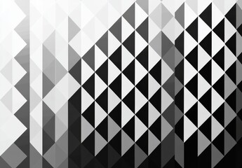 Fototapeta premium Seamless Pattern of Black and White Triangles in Artistic Gradient from Dark to Light 