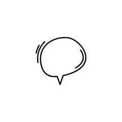 Cartoon Speech Bubble Line Template