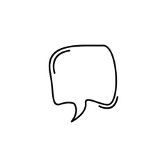 Fototapeta premium Cartoon Speech Bubble Line Template