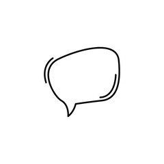 Fototapeta premium Cartoon Speech Bubble Line Template