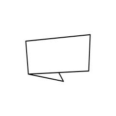 Fototapeta premium Chat Bubble Origami Outline Template