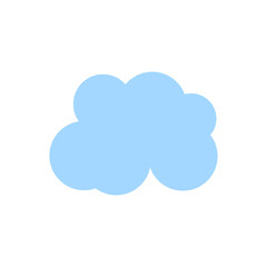 Blue Cloud Vector Template