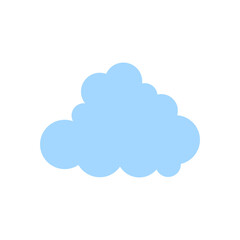 Blue Cloud Vector Template